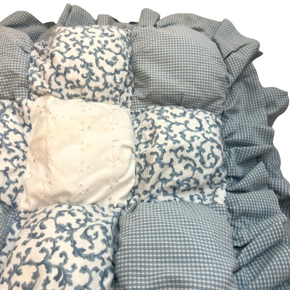 Croscill Bedding Croscill Blue White Shabby Chic Cottage Patchwork